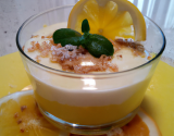 Mousse de miel, agrumes et granité citron