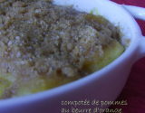 Compotée de pommes au beurre d'orange en crumble d'épices