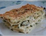 Lasagnes aux courgettes, basilic violet et échalotes