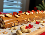 Bûche de Noël aux cacahuètes