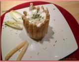 Charlotte aux asperges et crabe au fromage frais de chèvre