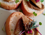 Foie gras sur brioche toastée en tartinettes