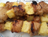 Brochettes de poulet à l'ananas maison