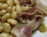 Antipasti : fava i lardo di Arnad (fèves et lard italien)