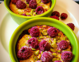 Petits gratins pistaches-framboises