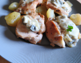 Poulet aux poires et gorgonzola