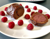 Timballe de chocolat aux framboises