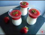 Panna cotta facile au coulis de fraises