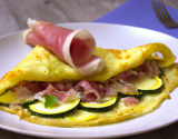 Crêpe farçi au jambon blanc et courgette