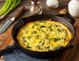 Frittata aux pousses d'épinards et féta