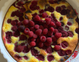 Clafoutis aux framboises.