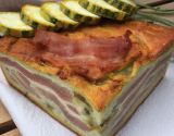 Cake lardon courgette