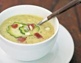 Soupe de courgettes à la Fourme d'Ambert et au Bacon