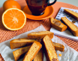 Biscottis au café et orange confite