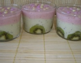 Duo de mousses : fraise et kiwi