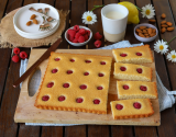 Financier géant aux framboises