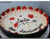 Gâteau sablé à la pistache et mousse de fraise