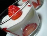 Mousse de yaourt aux fraises