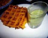 Gaufre de patate douce et son velouté crocodile