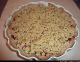 Tarte crumble framboises et abricots