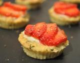 Mini tartelettes salées au roquefort et à la gariguette