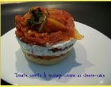 Tomate confite et fromages frais