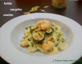 Farfalle, courgettes et crevettes