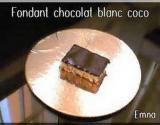 Fondant au chocolat blanc et à la noix de coco