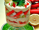 verrine au mascarpone et crabe