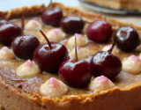 Tarte aux cerises aigres farcies aux speculoos