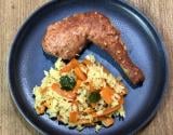 Poulet tandoori facile et riz sauté aux carottes