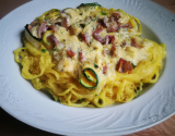 Courgettes façon carbonara