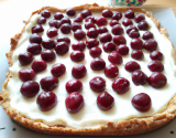 Tarte aux cerises et fromage blanc