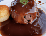 Rôti de bœuf, oeil de ronde sauce brune