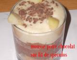 Mousse poire chocolat spéculos