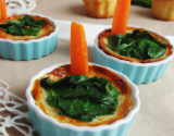 Mini flan aux carottes et épinards