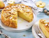 Gâteau invisible aux pommes, lait d'amandes et amandes