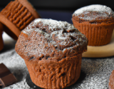 Muffin aux flocons d'avoine, cacao et rhum