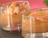 Verrines de crevettes au pamplemousse