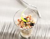 Cru de thon et crevettes grises en verrine