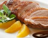 Canard gourmand sauce chocolat-orange