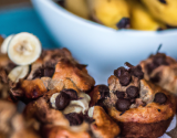 Muffins à la banane et morceaux de chocolat