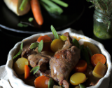 Lapin en cocotte à la fricassée de légumes