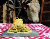 Mousseline de grenouilles sur croquants de comté