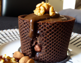 Fondant au chocolat et sa touche de noisettes