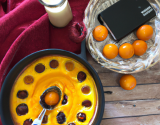 clafoutis au jus d'orange et mirabelle