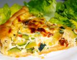 Quiche aux courgettes, chèvre et tomates séchées