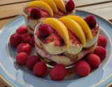 Tiramisu aux framboises et nectarines