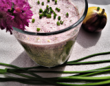 Smoothie rose et ciboulette