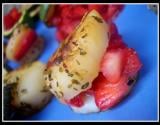 Variations sucrées-salées autour de la Noix de St Jacques, de la Courgette et de la Fraise